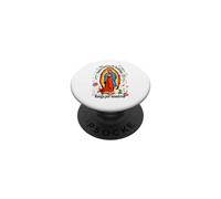 Our Lady Virgen De Guadalupe Saint Virgin Mary Roses Flowers PopSockets PopGrip Adhésif
