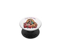 Our Lady Virgen De Guadalupe Saint Virgin Mary Roses Flowers PopSockets PopGrip Adhésif