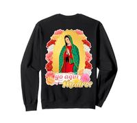Our Lady Virgen De Guadalupe Saint Virgin Mary Roses Flowers Sweatshirt