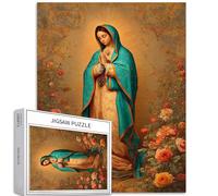 Our Lady's Prayer - Puzzle de 1 000 pièces pour adultes - Halo doré - Puzzle coloré à faire soi-même pour décoration de la maison, cadeaux, puzzle familial, parfait pour les soirées de jeu, 50 x 70 cm