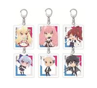 Our Last Crusade Acrylique Porte-clés 6pcs Swordsman Iska,Witch Princess Aliceliese Figurine Pendentif Porte-clés Accessoires De Clés Décoration De Sac Cos Props
