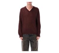 Our Legacy - Rue V-neck Sweater - Homme - Pulls - Brun - Taille: M