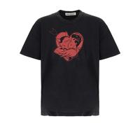 Our Legacy - T-Shirt Ample Imprimé Histoire d'Amour - Homme - Tops - Noir - Taille: XL