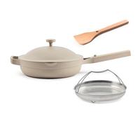 Our Place Always Pan Batterie de cuisine en céramique antiadhésive et sans toxines | Poêle à frire et sauteuse brevetée en aluminium 10 en 1 | Sans danger pour le four, l'induction et toutes les