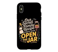 Our Secret Family Recipe Starts with Open The jar. Kitchen Coque pour iPhone X/XS