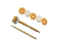 Our Shop Sujok Jimmy Lot de 2 anneaux d'acupression en laiton + 5 anneaux Sujok