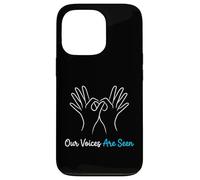Our Voices are Seen American Sign Language Interprète Coque pour iPhone 13 Pro