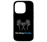 Our Voices are Seen American Sign Language Interprète Coque pour iPhone 14 Pro