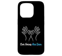 Our Voices are Seen American Sign Language Interprète Coque pour iPhone 15 Pro