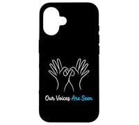 Our Voices are Seen American Sign Language Interprète Coque pour iPhone 16