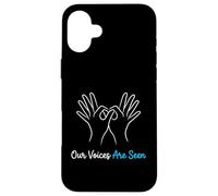 Our Voices are Seen American Sign Language Interprète Coque pour iPhone 16 Plus
