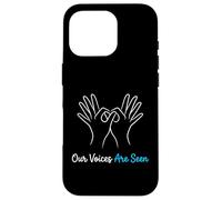Our Voices are Seen American Sign Language Interprète Coque pour iPhone 16 Pro