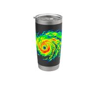Ouragan Cyclone Tempête Météorologie Tornado Chaser Gobelet isotherme en acier inoxydable double paroi