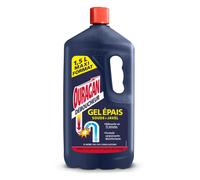 Ouragan Gel déboucheur épaissi avec soude caustique + eau de Javel Format maxi - 1,5 L