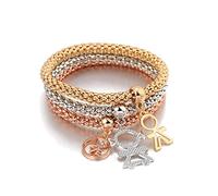 Ouran Bracelet à breloques pour les femmes, bracelet de chaîne de maïs extensible bracelet or ou argent Bracelet pour l'amitié, One Size, cristal; pierre, One Size, cristal; pierre