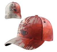 Ourdort Casquette de Baseball Halloween, Chapeau de Baseball avec Effets de Sang, I'm Ok, It's Not My Blood Hat pour Hommes et Femmes, Accessoire Horreur Cosplay pour Fête d'Halloween