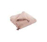 OUREA - Chemin de Lit 90x200cm Capitonné Gaze de Coton Guimauve - Altobuy Rose G