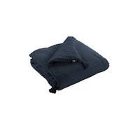 OUREA - Couvre-pied 150x150cm Capitonné Gaze de Coton Minuit - Altobuy