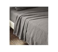 OUREA - Drap Plat 240x300cm Gaze de Coton Granit - Altobuy Gris