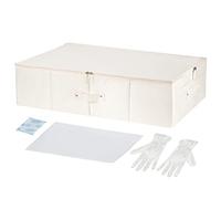 Ourea Hochzeitskleid-Box - Konservierungsbox für Hochzeitskleid, mit 20 Blatt säurefreiem Seidenpapier zur Aufbewahrung von Hochzeitskleid, Hochzeitskleid, Aufbewahrungsbox - Braut-Musthaves (Beige)