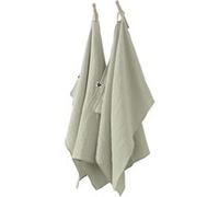OUREA - Lot de 2 Essuie-mains 50x70cm Gaze de Coton Vert d'Eau - Altobuy Vert G