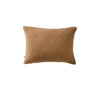 OUREA MOTIF - Taie d'Oreiller 50x70cm Gaze de Coton Camel à Fleurs Ajourées - Altobuy Marron