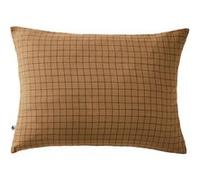 OUREA MOTIF - Taie d'Oreiller 50x70cm Gaze de Coton Camel à Petits Carreaux - Altobuy Marron