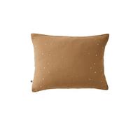 OUREA MOTIF - Taie d'Oreiller 50x70cm Gaze de Coton Camel à Pois Dorés - Altobuy Marron