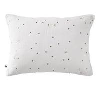 OUREA MOTIF - Taie d'Oreiller 50x70cm Gaze de Coton Chantilly à Pois Dorés -