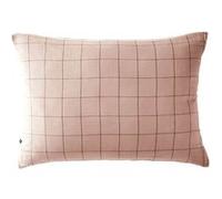 OUREA MOTIF - Taie d'Oreiller 50x70cm Gaze de Coton Guimauve à Grands Carreaux -