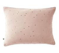 OUREA MOTIF - Taie d'Oreiller 50x70cm Gaze de Coton Guimauve à Pois Dorés - Altobuy Rose