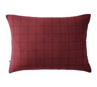 OUREA MOTIF - Taie d'Oreiller 50x70cm Gaze de Coton Lie de Vin à Grands Carreaux - Altobuy Rouge