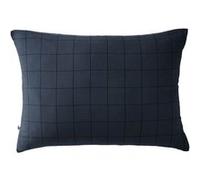 OUREA MOTIF - Taie d'Oreiller 50x70cm Gaze de Coton Minuit à Grands Carreaux -
