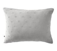 OUREA MOTIF - Taie d'Oreiller 50x70cm Gaze de Coton Nuage à Fleurs Ajourées -