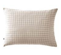 OUREA MOTIF - Taie d'Oreiller 50x70cm Gaze de Coton Pampa à Petits Carreaux -