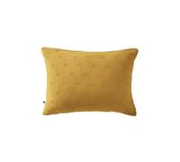 OUREA MOTIF - Taie d'Oreiller 50x70cm Gaze de Coton Safran à Fleurs Ajourées - Altobuy Jaune G