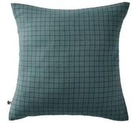 OUREA MOTIF - Taie d'Oreiller 60x60cm Gaze de Coton Canard à Petits Carreaux - Altobuy Bleu