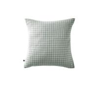 OUREA MOTIF - Taie d'Oreiller 60x60cm Gaze de Coton Eucalyptus à Petits Carreaux -