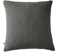 OUREA MOTIF - Taie d'Oreiller 60x60cm Gaze de Coton Granit à Fleurs Ajourées - Altobuy Gris