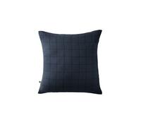 OUREA MOTIF - Taie d'Oreiller 60x60cm Gaze de Coton Minuit à Grands Carreaux -