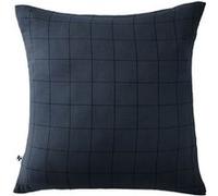 OUREA MOTIF - Taie d'Oreiller 60x60cm Gaze de Coton Minuit à Grands Carreaux -