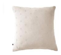 OUREA MOTIF - Taie d'Oreiller 60x60cm Gaze de Coton Pampa à Fleurs Ajourées -