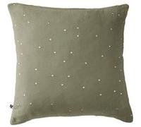 OUREA MOTIF - Taie d'Oreiller 60x60cm Gaze de Coton Romarin à Pois Dorés -