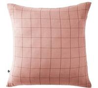 OUREA MOTIF - Taie d'Oreiller 60x60cm Gaze de Coton Rose Pêche à Grands Carreaux - Altobuy Rose