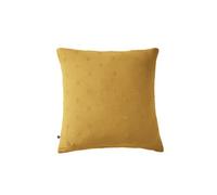 OUREA MOTIF - Taie d'Oreiller 60x60cm Gaze de Coton Safran à Fleurs Ajourées -