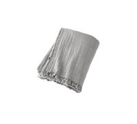 OUREA - Plaid à Franges 130x160cm 4 Epaisseurs Gaze de Coton Nuage - ACTOME