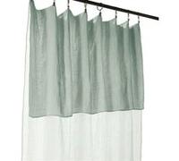 OUREA - Rideau Ajustable 140x300 cm Gaze de Coton Eucalyptus + 8 Anneaux Pince - Altobuy