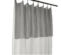 OUREA - Rideau Ajustable 140x300 cm Gaze de Coton Nuage + 8 Anneaux Pince
