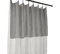 OUREA - Rideau Ajustable 140x300 cm Gaze de Coton Nuage + 8 Anneaux Pince - Altobuy