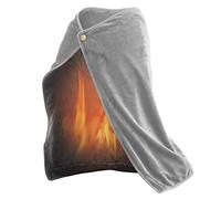 OURECO Couverture chauffante électrique, châle chauffant USB, couverture chauffante sans fil rechargeable, couverture en flanelle lavable avec 3 réglages de chauffage pour voiture, maison, bureau,